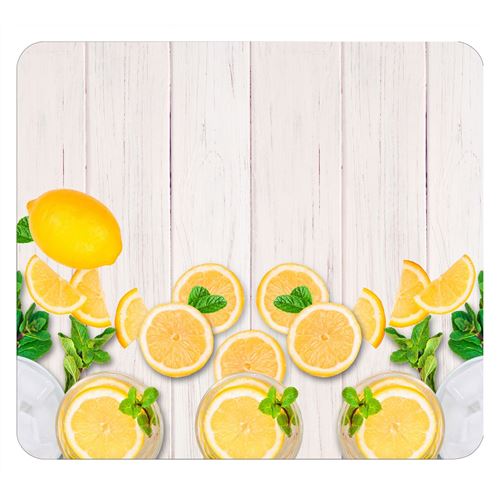 Wenko - Protège-plaque vitrocéramique Citrons - L. 50 x l. 56 cm - Jaune - Citrons - Jaune