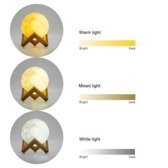 Lampe Lune 3D,16 Couleurs Veilleuse LED avec Télécommande et Interrupteur Tactile USB Rechargeable Support en Bois lampe de décoration pour Noël Tout Festival cadeaux Kid chambre décor lumières 15 cm Lampe Lune 3D,16 Couleurs Veilleuse LED avec Télécommande et Interrupteur Tactile USB Rechargeable Support en Bois lampe de décoration pour Noël Tout Festival cadeaux Kid chambre décor lumières 15 cm