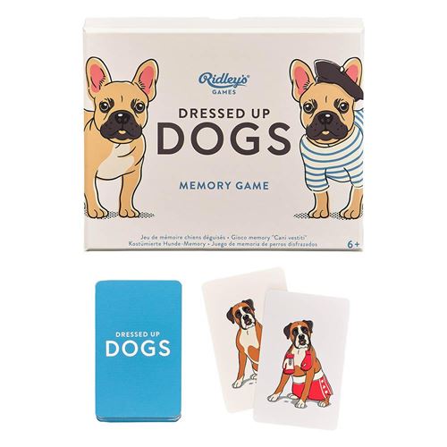 Ridley's Games jeu de mémoire Dressed Up Dogs carton bleu 50 pièces