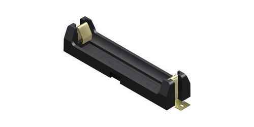 Keystone 1024 Battery Tray 1x AA SMD 69.5x16x15mm Black Plastic Holder