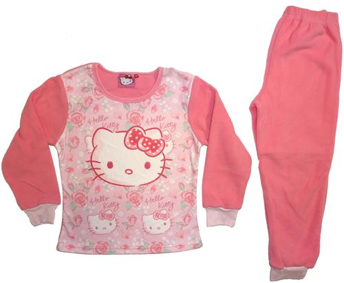 Hello Kitty pyjama polaire fille rose foncé