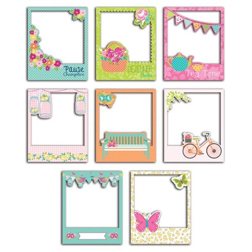 8 polaroïds pour scrapbooking - Dimanche à la campagne
