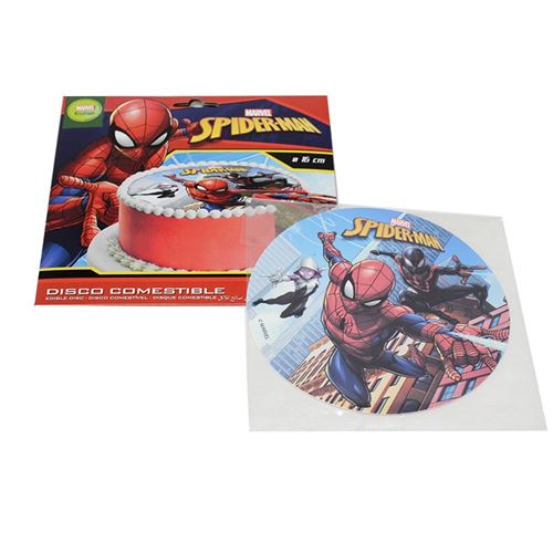 disque en sucre spiderman 16 cm
