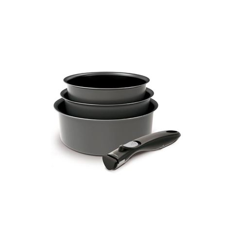 Backen easycook batterie de cuisine set de casseroles 4 pieces - gris 181102