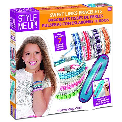 Style Me Up - Kit de fabrication de bracelets d'amitié avec perles et fils de liaison, fabriquez jusqu'à 7 bracelets, Set de bricolage pour fille - SMU-869