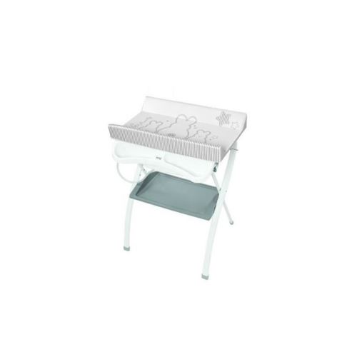 BREVI Table a langer pliante Lindo ergonomico Lapinou - Gris perle