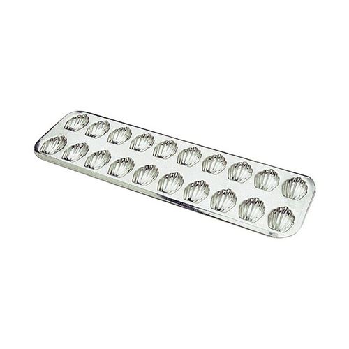 Moule à 20 mini madeleines en fer blanc - Gobel - Plaque à patisserie
