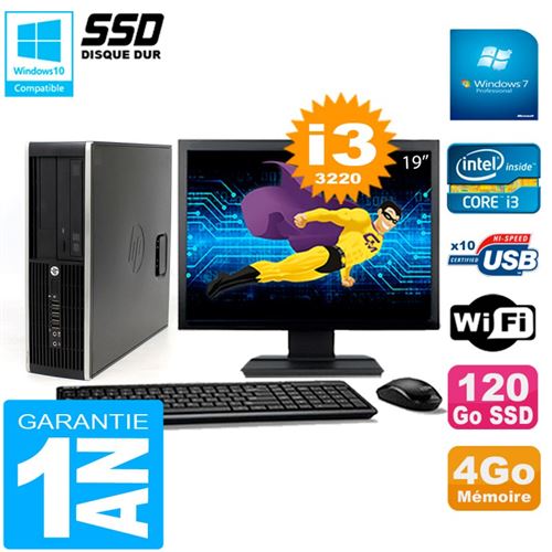 Pc hp compaq 8300 sff ecran 19' core i3-3220 ram 4go disque 120 go ssd wifi w7 État correct - Hewlett-Packard reconditionné disponible sur Fnac
