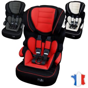 Siege auto rouge et noir clearance