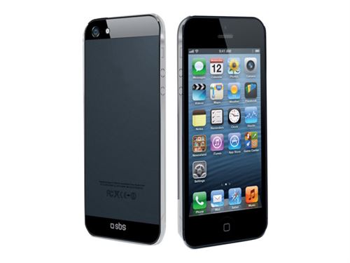 SBS Power Crystal Case TE0PCC50T - Étui pour téléphone portable - plastique, PVC - transparent - pour Apple iPhone 5