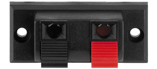 Bornier en applique pour haut-parleur 2 pôles Monacor PT-916