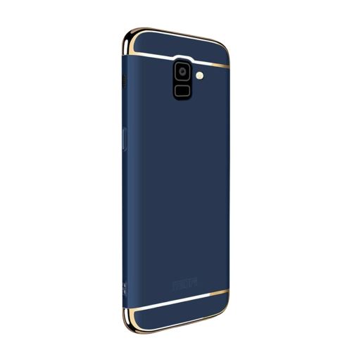 Galaxy J6 (2018) Coque Protection Plastique Contour Métalique Bleu Als90616