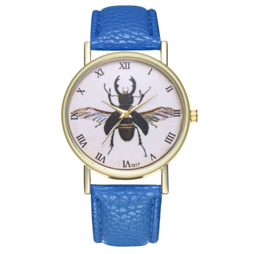 Version coréenne des dames montre montre à quartz T217-ABleu foncé