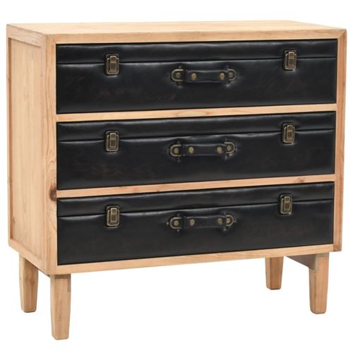 vidaXL Armoire à tiroirs bois de sapin massif 80 x 36 x 75 cm