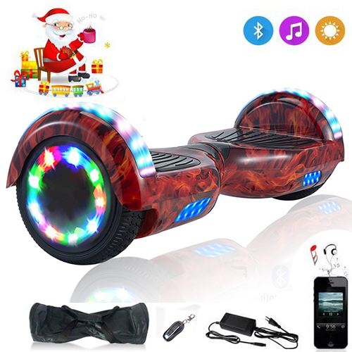 6,5 pouces Hoverboard Flamme Rouge Bluetooth 700W + Sac + Télécommande