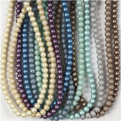 Creotime set de perles 10 mèches avec 55 pièces 8 mm