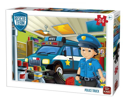 King casse-tête Rescue TeamPolice Truck 24 pièces