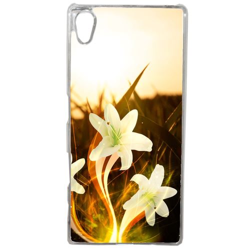 Coque Lys Blanc Illuminé Compatible Sony Xperia Z4 Transparent
