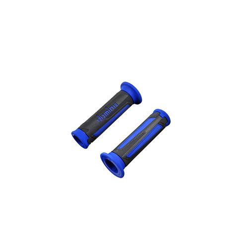 Revetement/poignee domino a350 turismo noir/bleu (pr) debouche pour embout guidon