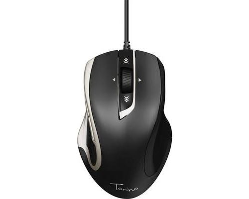 Souris usb optique hama torino ergonomique noir,argent 182646
