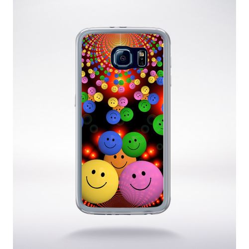 Coque Smiley Mania Compatible Samsung Galaxy S6 Transparent