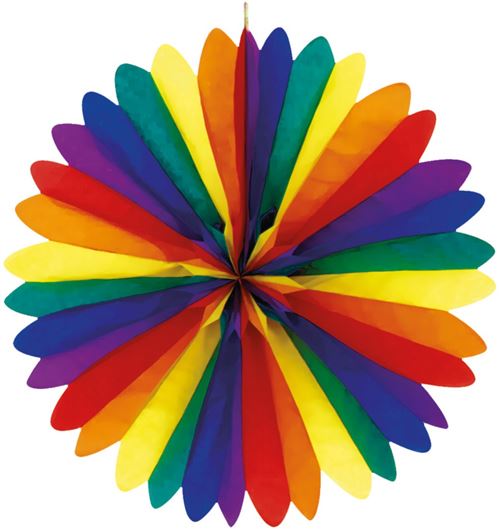 Amscan décoration arc-en-ciel papier 50 cm