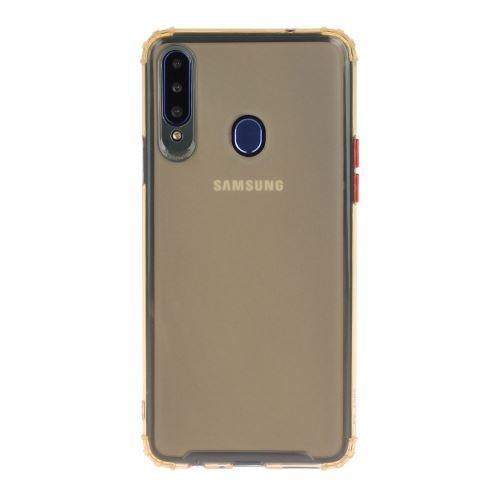Coque en TPU mat résistant aux chocs marron pour votre Samsung Galaxy A20s