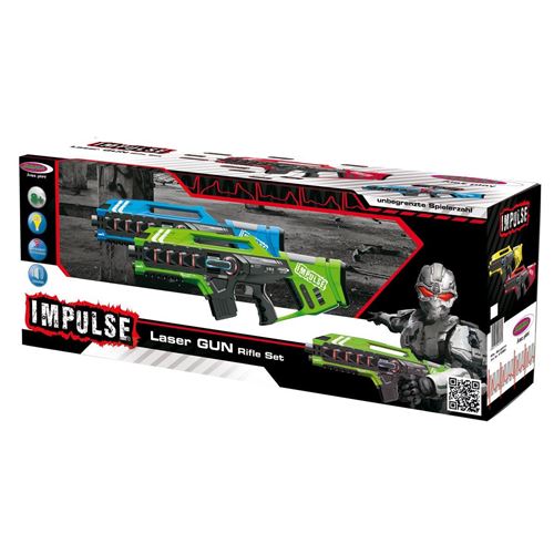 Jamara pistolet laser Set Impulsede carabines Rifle boys 52 cm bleu/vert