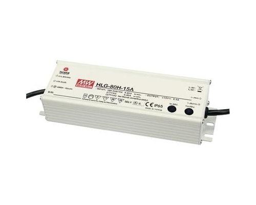 Driver led mean well hlg-80h-12a 12 v dc 5 a