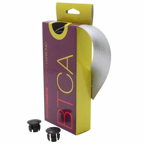 Ruban de guidon bikeribbon carbone argent