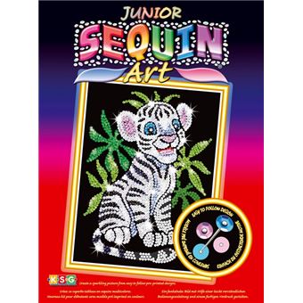 Tableau Sequin Art Bebe Tigre Blanc Sequin Art Kit Creatif Achat Prix Fnac