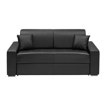 Canape 3 Places Convertible Express En Simili Emir Noir