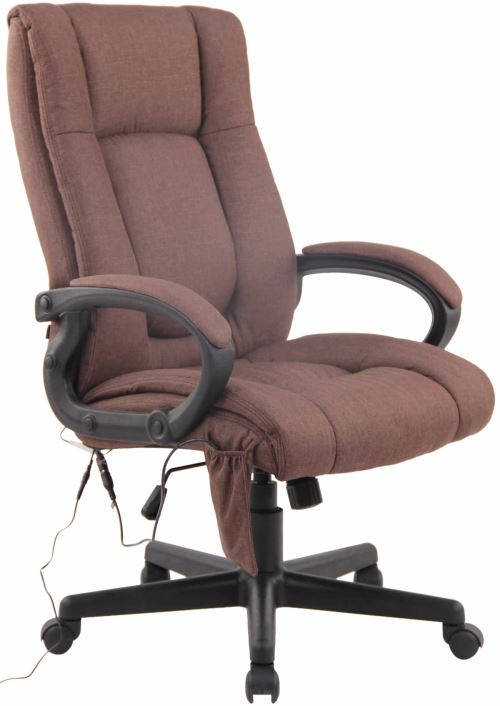 CLP Fauteuil de bureau XL Sparta XM en tissu  Marron