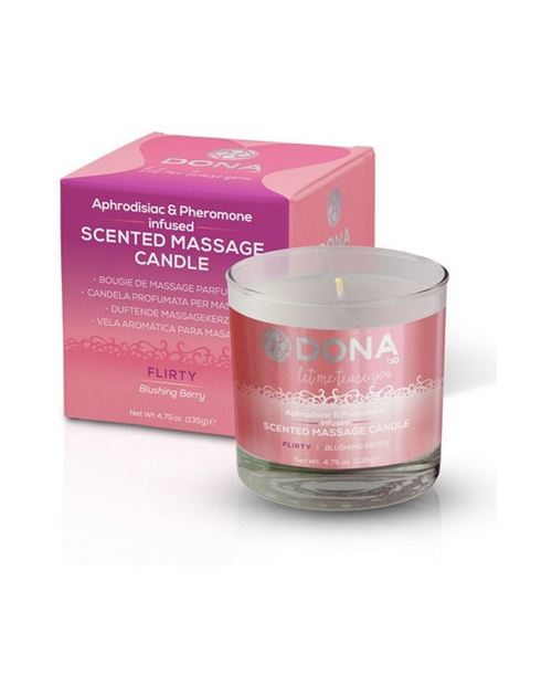 Bougie parfumée de massage blushing berry 225 ml dona d40556