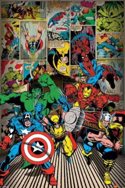 Marvel Comics Poster - Super-Héros (91x61 cm)