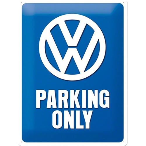 Volkswagen logo parking only garage décoration - 40 x 30 cm