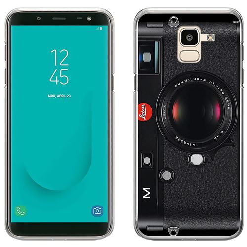 Coque pour Samsung Galaxy J6 -  Appareil Photo Vintage Noir