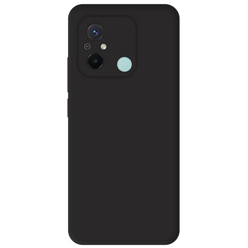 Coque silicone unie Mat Noir compatible Xiaomi Redmi 12C Redmi 11A