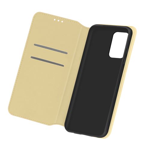 Housse pour Samsung Galaxy A32 5G Porte-cartes Fonction Support Vidéo doré