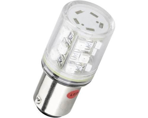 Barthelme Ampoule LED BA15d rouge 24 V/DC, 24 V/AC 18 lm 52190211