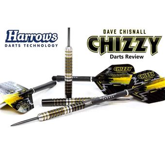 Fléchettes Harrows Dave Chisnall - 80% Tungstène - Aspect Laiton Avec Finition Tungstène - Pour Joueurs Confirmés