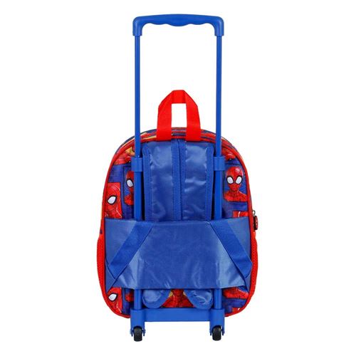 Marvel Spiderman Leader-Sac à dos 3D à Roulettes Petit, Bleu