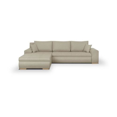 GENERIQUE - Canapé d'angle convertible - INDIAN - Coffre de rangement - Beige - 289 x 188 cm - Image 3