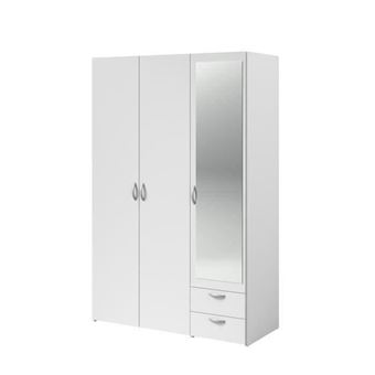 Armoire de rangement Salvador 4 portes & 2 tiroirs - blanc Moderne -  Parisot