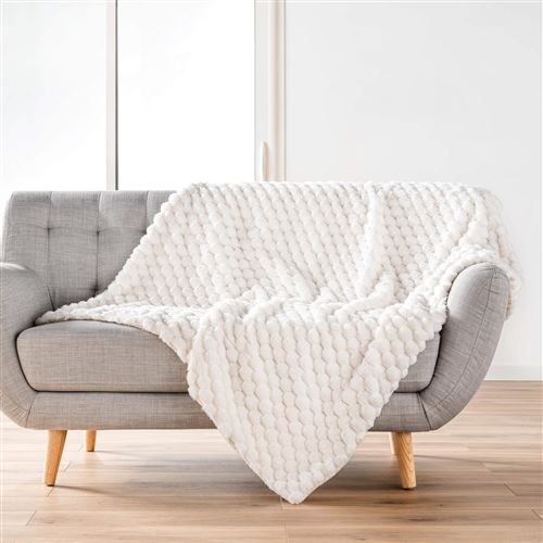 Plaid imitation fourrure/sherpa Frosty 125x150