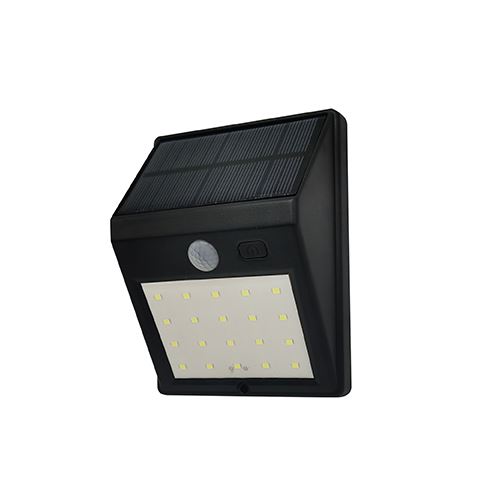 Eclairage LED Solaire à Détection de mouvement Mural Noir 30lm - 160 lm