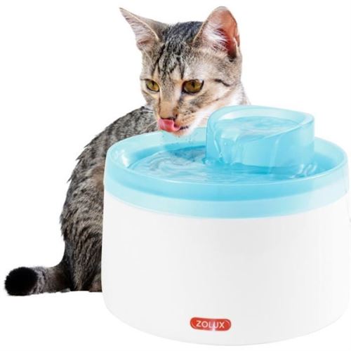 Comparer les prix de Fontaine a eau Zolu Pour chats et chiens Avec cartouche filtrante 2 litres