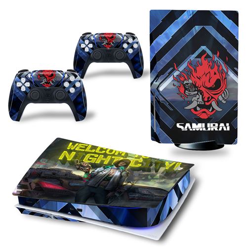 Autocollant Sticker pour Sony PS5 Édition numérique, Lyber punk-836