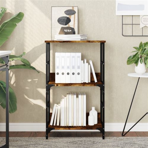 VIDAXL - Bibliothèque - 50x33x82 cm - Chêne Fumé - Image 2
