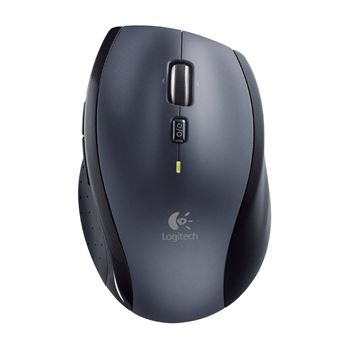 Logitech M705 - Souris - pour droitiers - laser - 7 boutons - sans fil - 2.4 GHz - récepteur sans fil USB - argent - 1